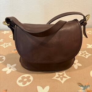VTG COACH FLETCHER 1997 Crossbody Mahogany Brown Cowhide Leather N# M7M-4150